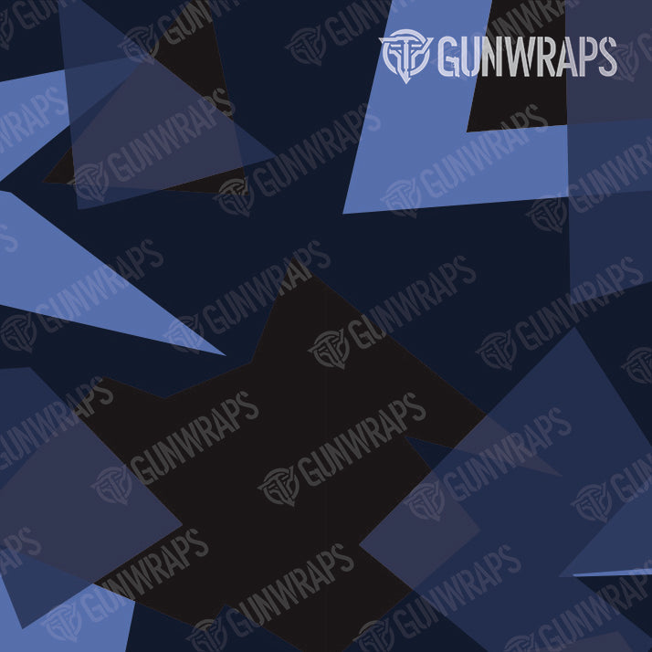 Pistol & Revolver Shattered Blue Midnight Camo Gun Skin Vinyl Wrap