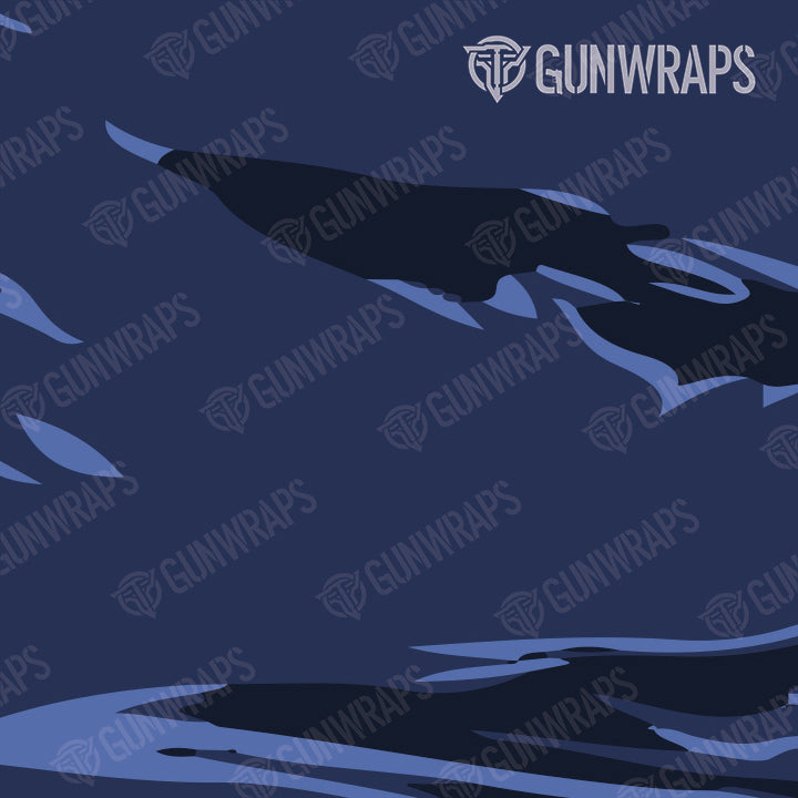Pistol & Revolver Shredded Blue Midnight Camo Gun Skin Vinyl Wrap Sale