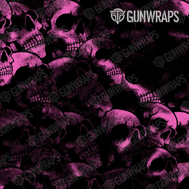Pistol & Revolver Skull Pink Gun Skin Vinyl Wrap