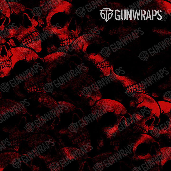 Pistol & Revolver Skull Red Gun Skin Vinyl Wrap Discount