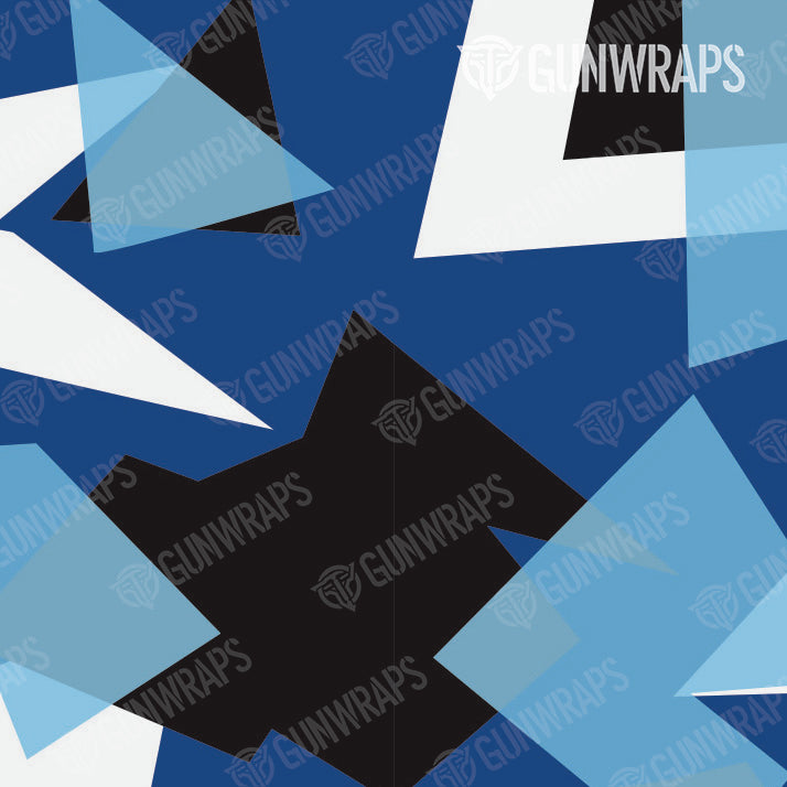 Pistol & Revolver Shattered Baby Blue Camo Gun Skin Vinyl Wrap