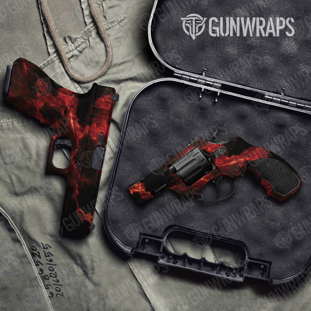 Pistol & Revolver Stone Lava Rock Marble Gun Skin Vinyl Wrap