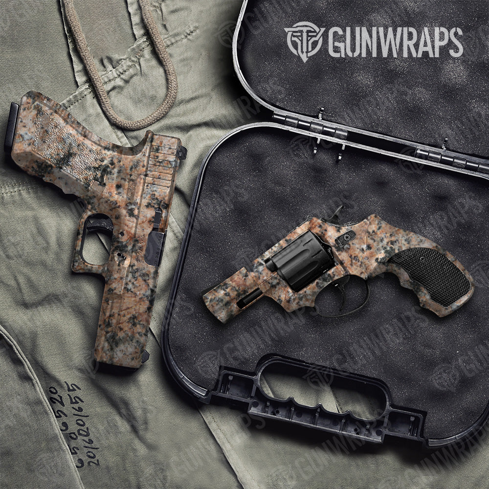 Pistol & Revolver Stone Giallo Fiorito Granite Gun Skin Vinyl Wrap