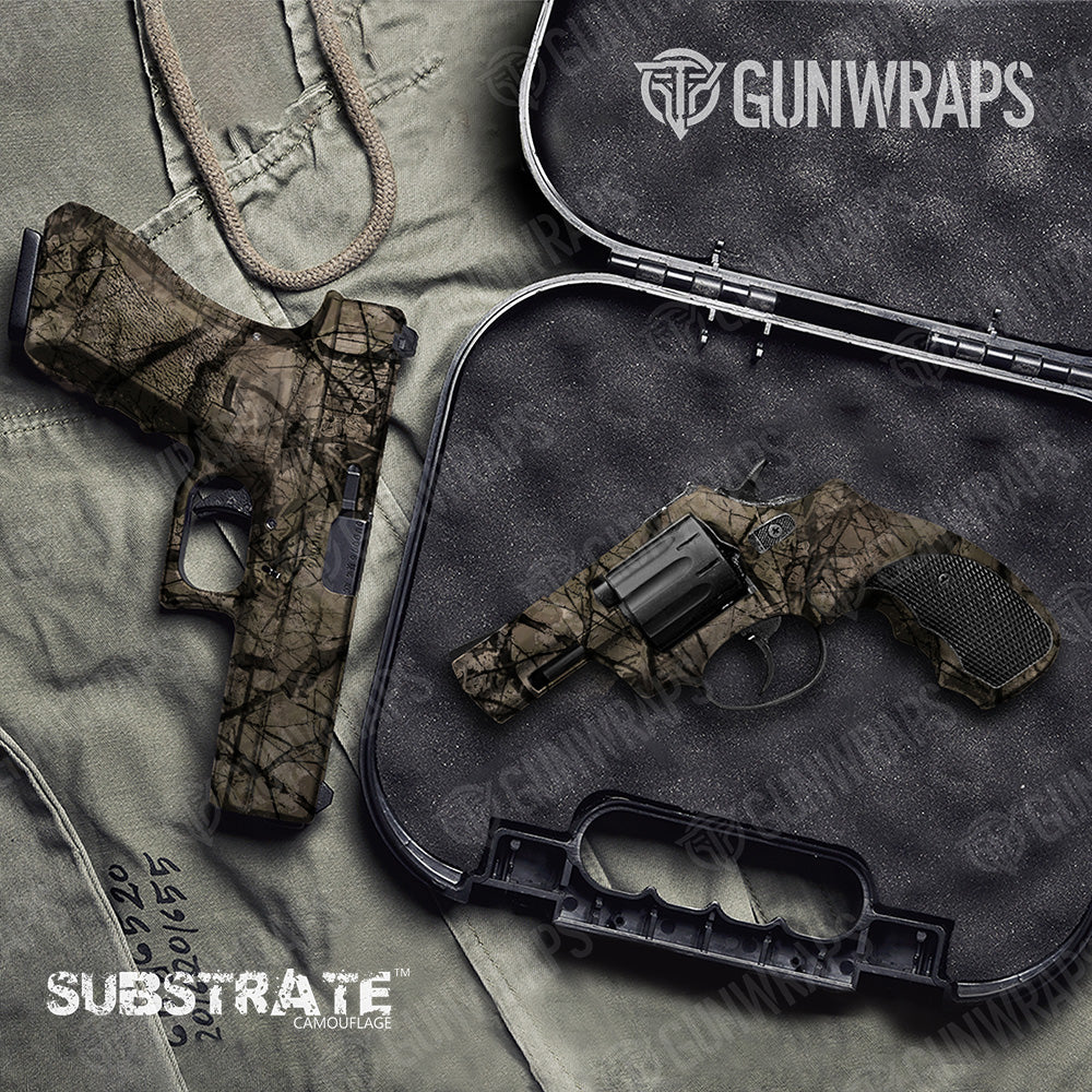 Pistol & Revolver Substrate Shrub Stalker Camo Gun Skin Vinyl Wrap Film