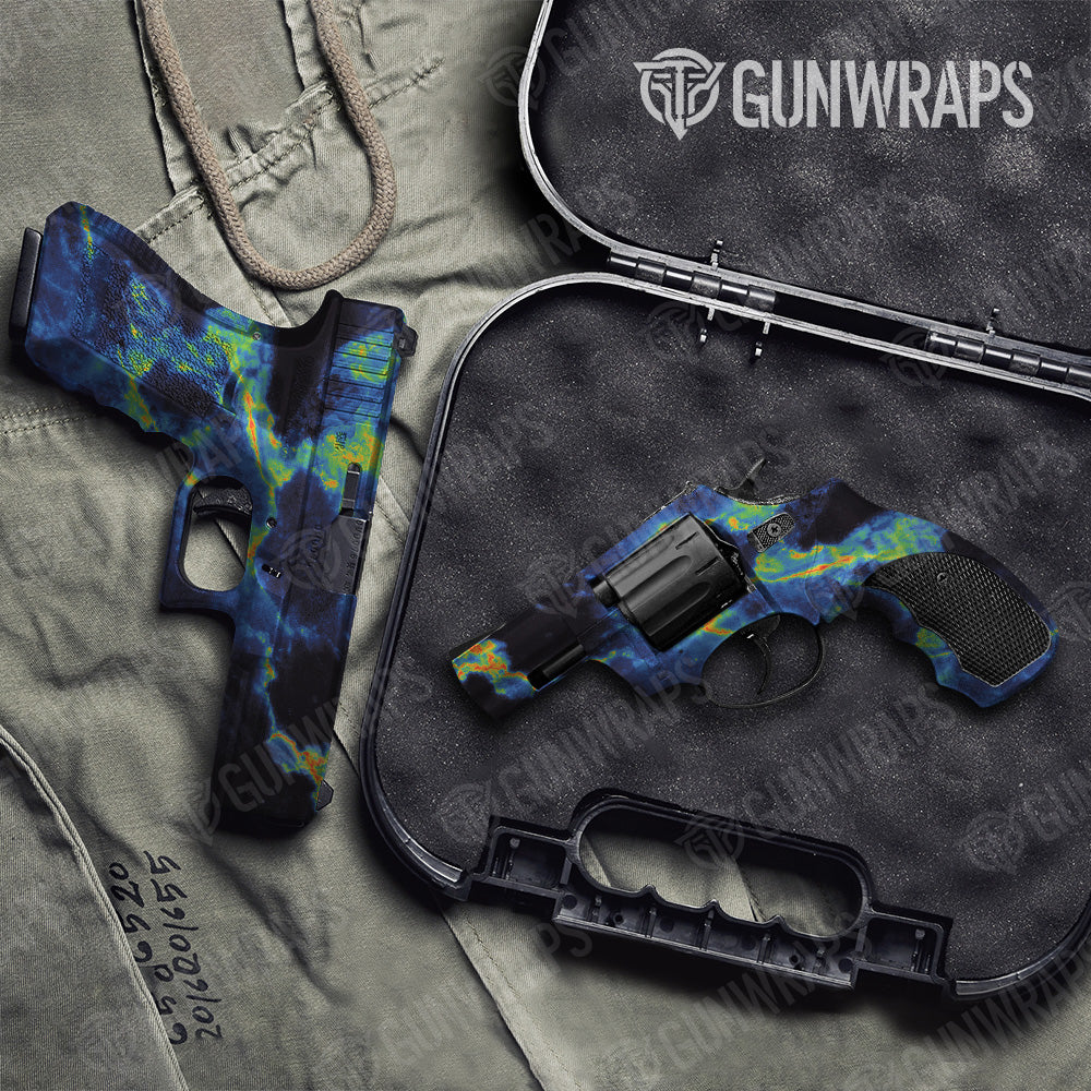 Pistol & Revolver Stone Thermal Marble Gun Skin Vinyl Wrap Discount