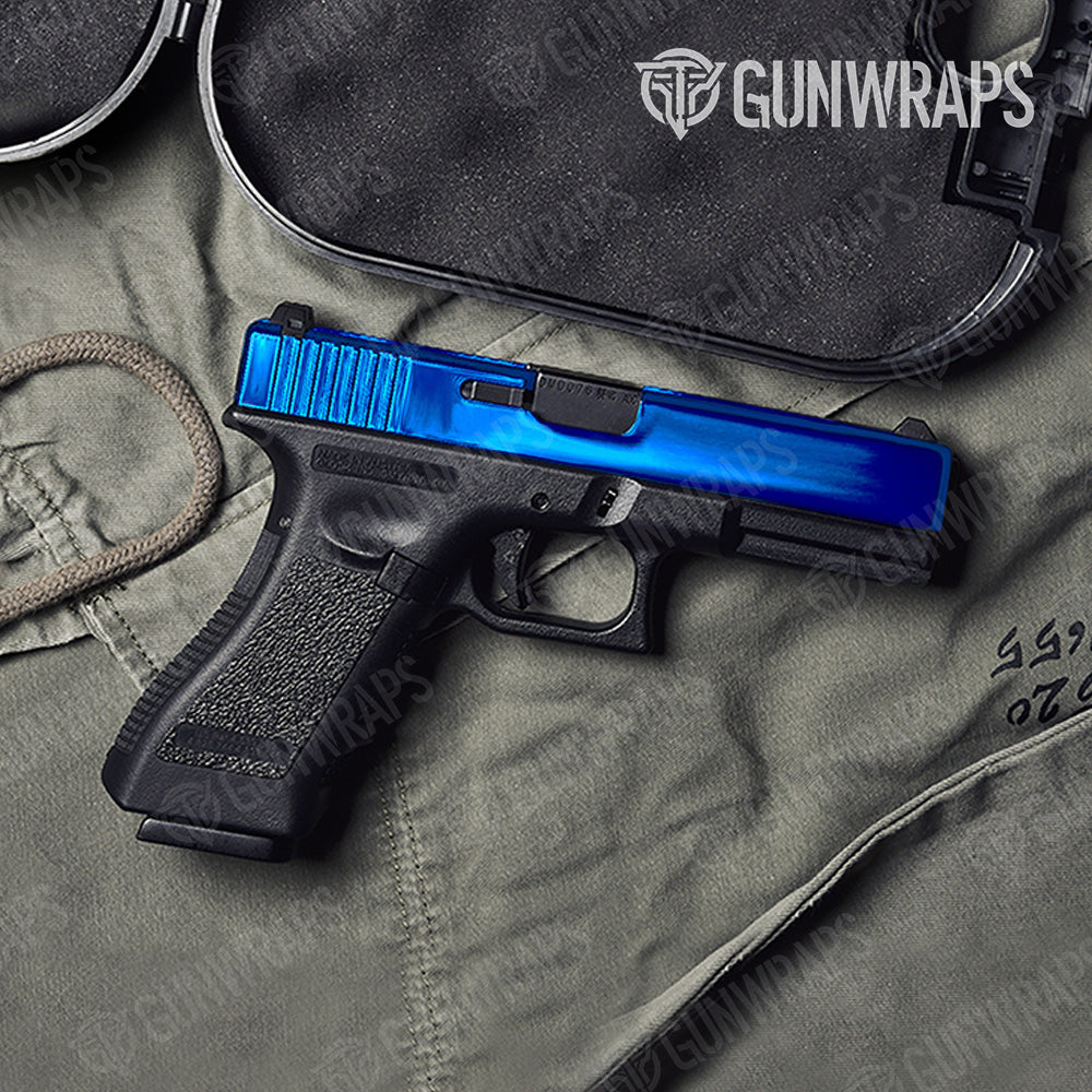 Pistol Slide Chrome Blue Gun Skin Vinyl Wrap