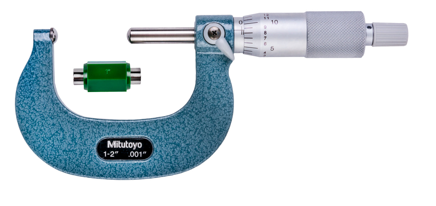 115-242 Mitutoyo Ball Anvil & Spindle Micrometer 1-2″, .001″ Grads