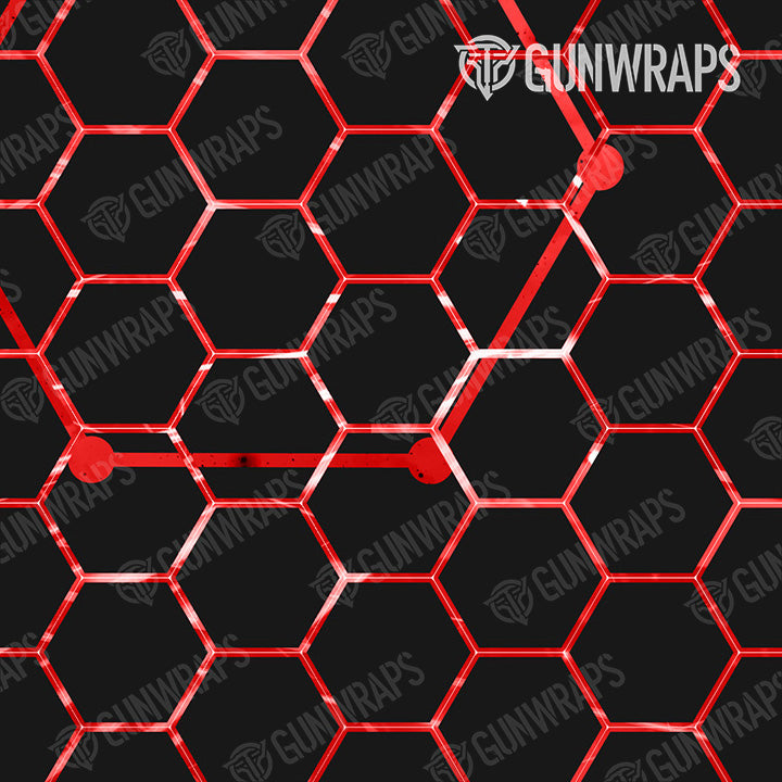 Pistol & Revolver Vivid Hex Red Gun Skin Vinyl Wrap