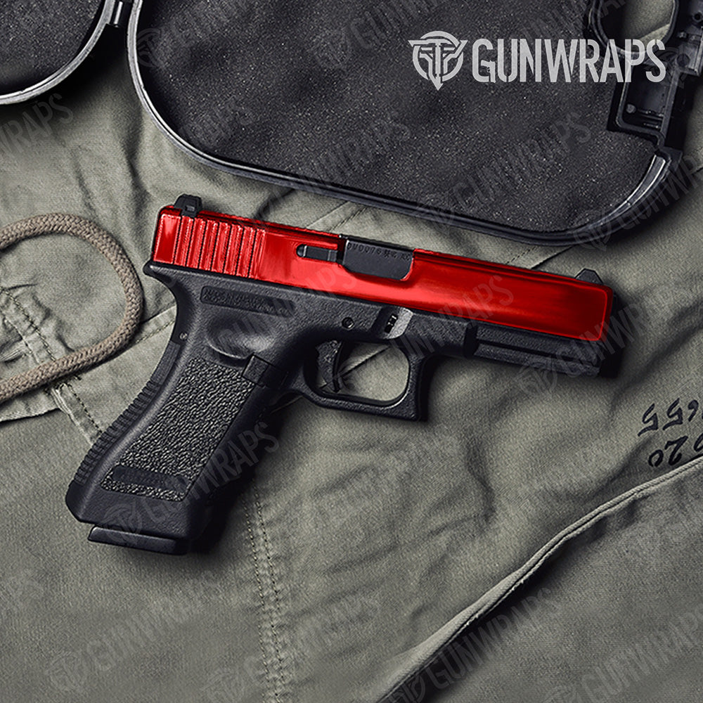 Pistol Slide Chrome Red Gun Skin Vinyl Wrap Fashion