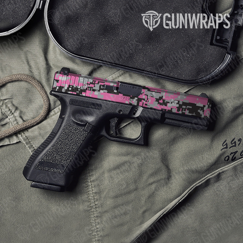 Pistol Slide Digital Pink Tiger Camo Gun Skin Vinyl Wrap