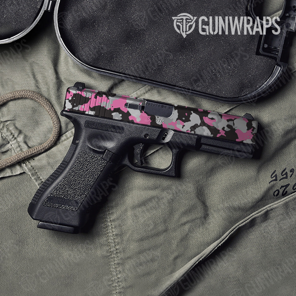 Pistol Slide Cumulus Pink Tiger Camo Gun Skin Vinyl Wrap Supply