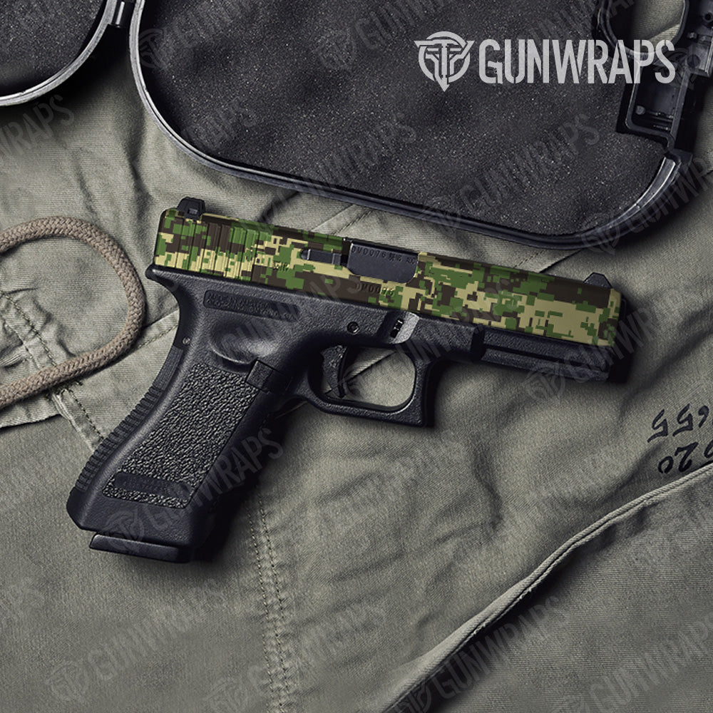 Pistol Slide Digital Jungle Camo Gun Skin Vinyl Wrap