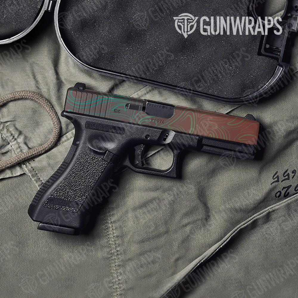 Pistol Slide Damascus Fiesta Gun Skin Vinyl Wrap