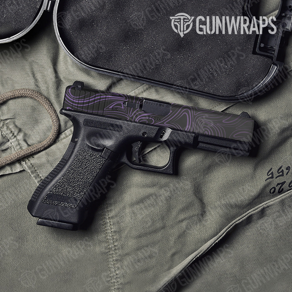 Pistol Slide Damascus Purple Gun Skin Vinyl Wrap Online