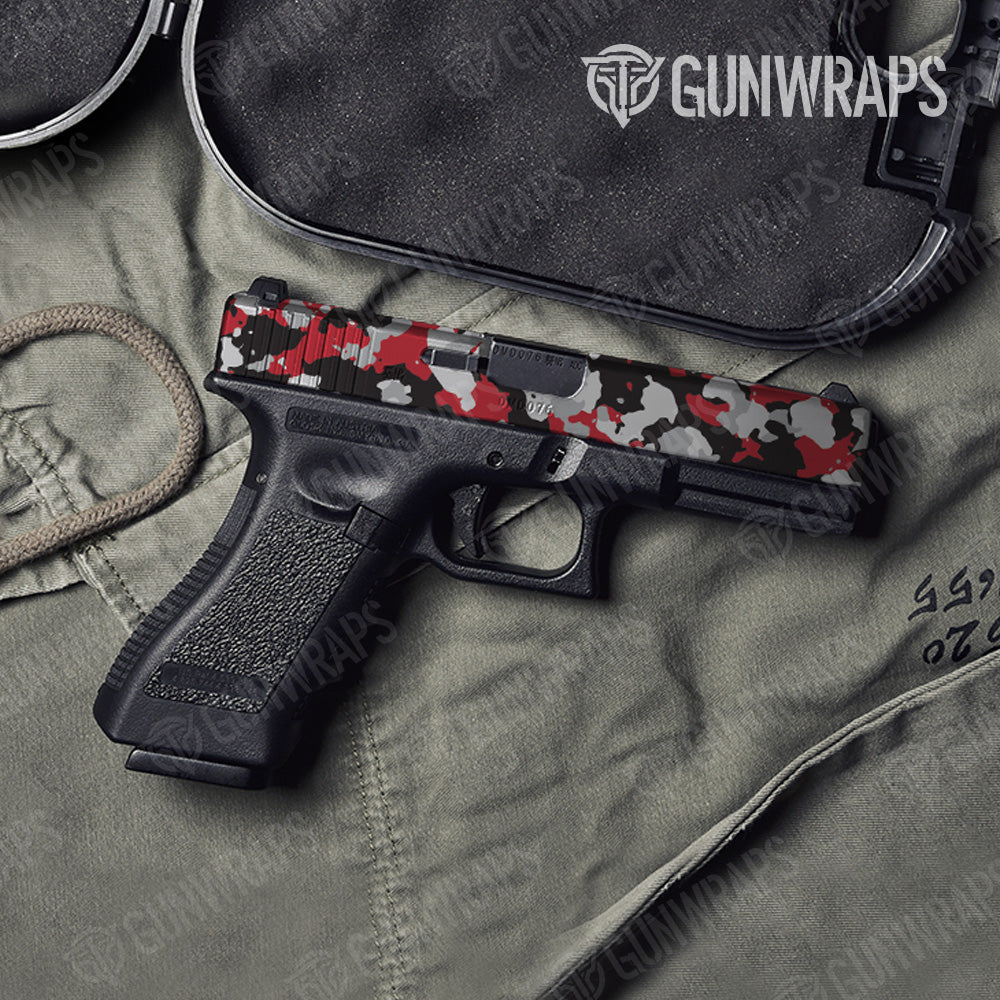 Pistol Slide Cumulus Red Tiger Camo Gun Skin Vinyl Wrap