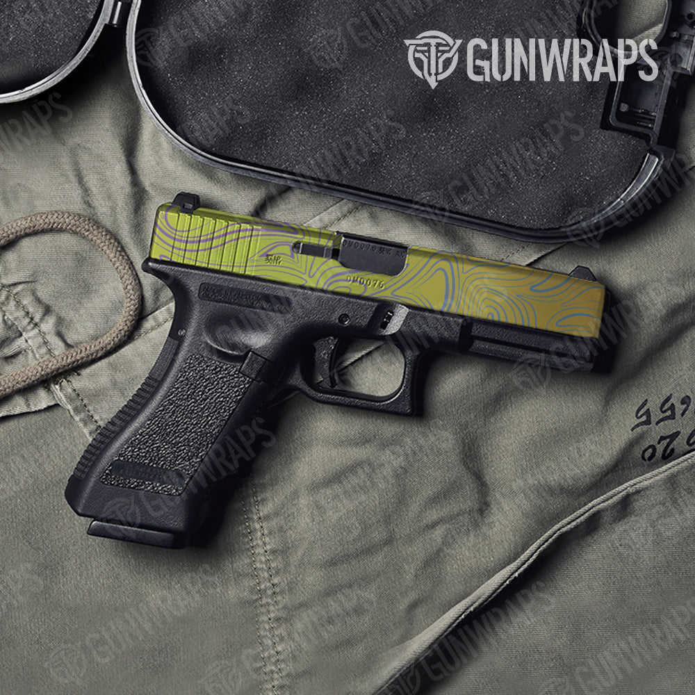 Pistol Slide Damascus Carnival Gun Skin Vinyl Wrap