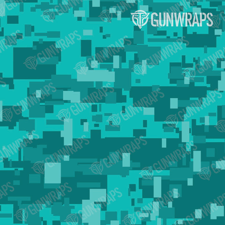 Pistol Slide Digital Elite Tiffany Blue Camo Gun Skin Vinyl Wrap
