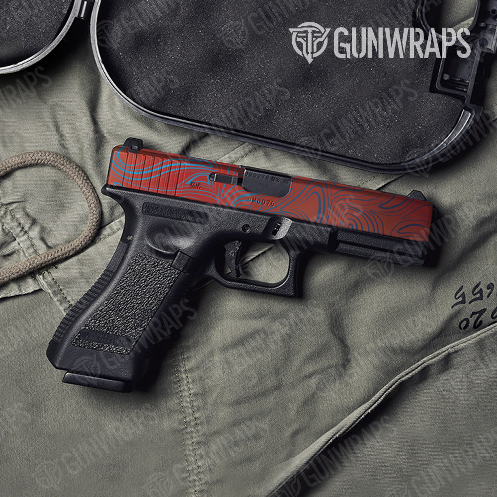 Pistol Slide Damascus Patriot Gun Skin Vinyl Wrap