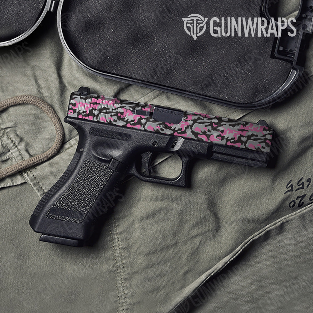 Pistol Slide Classic Pink Tiger Camo Gun Skin Vinyl Wrap