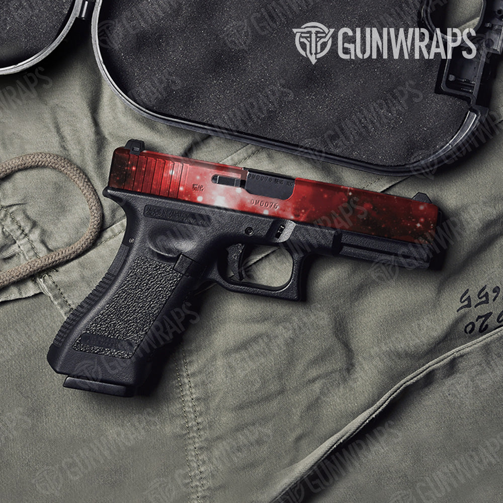 Pistol Slide Galaxy Red Gun Skin Vinyl Wrap