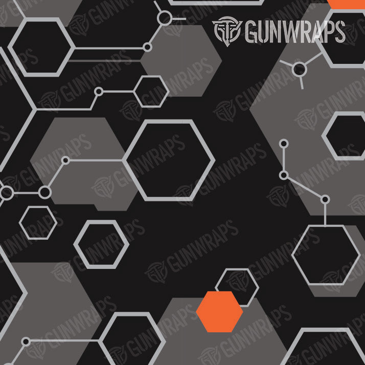 Pistol Slide Hex DNA Orange Gun Skin Vinyl Wrap