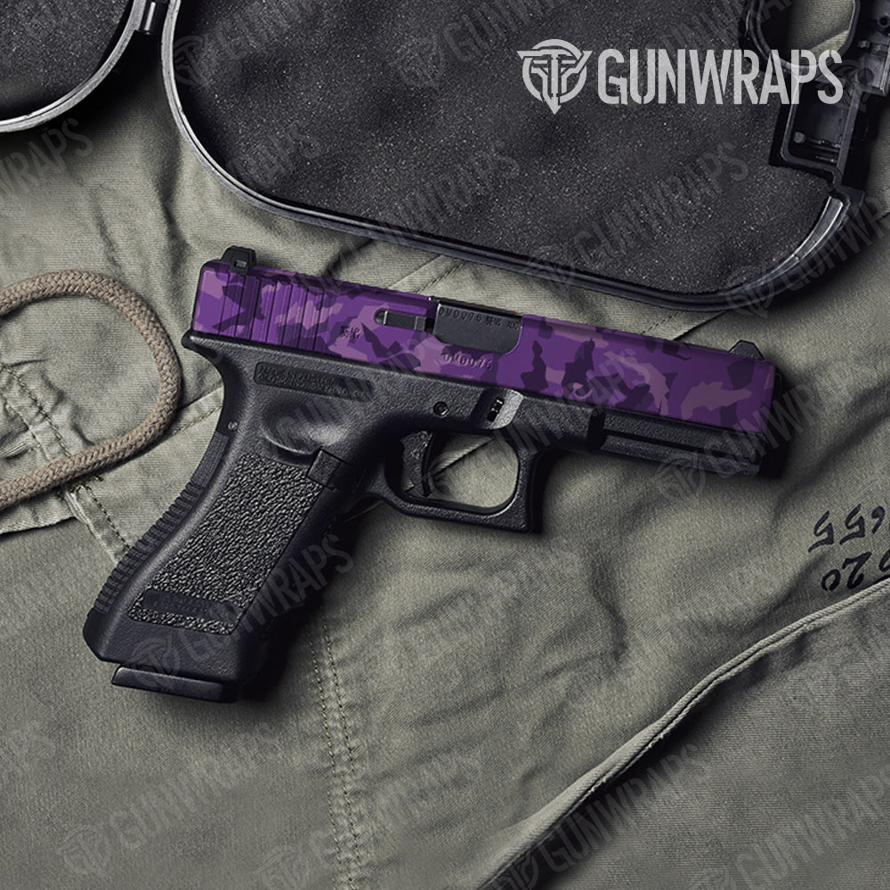 Pistol Slide Erratic Elite Purple Camo Gun Skin Vinyl Wrap