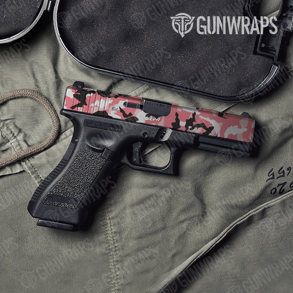 Pistol Slide Erratic Pink Camo Gun Skin Vinyl Wrap