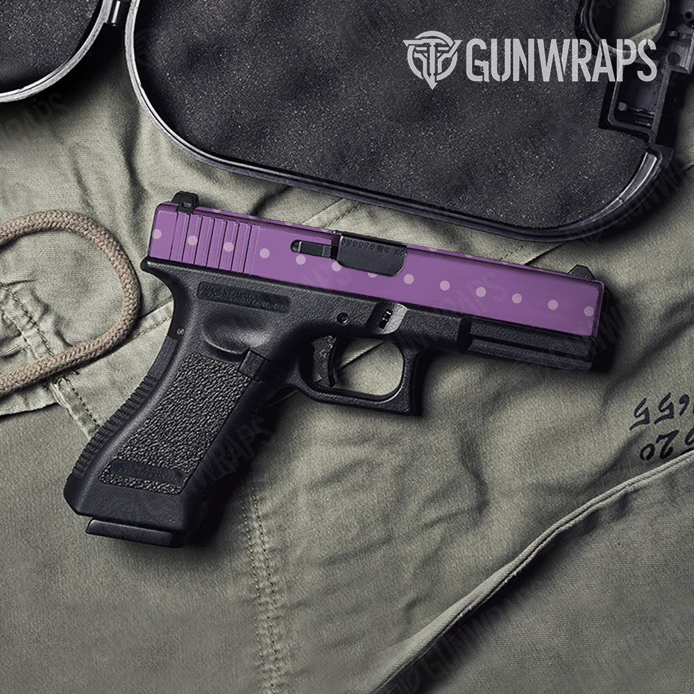 Pistol Slide Dotted Lavender Gun Skin Vinyl Wrap
