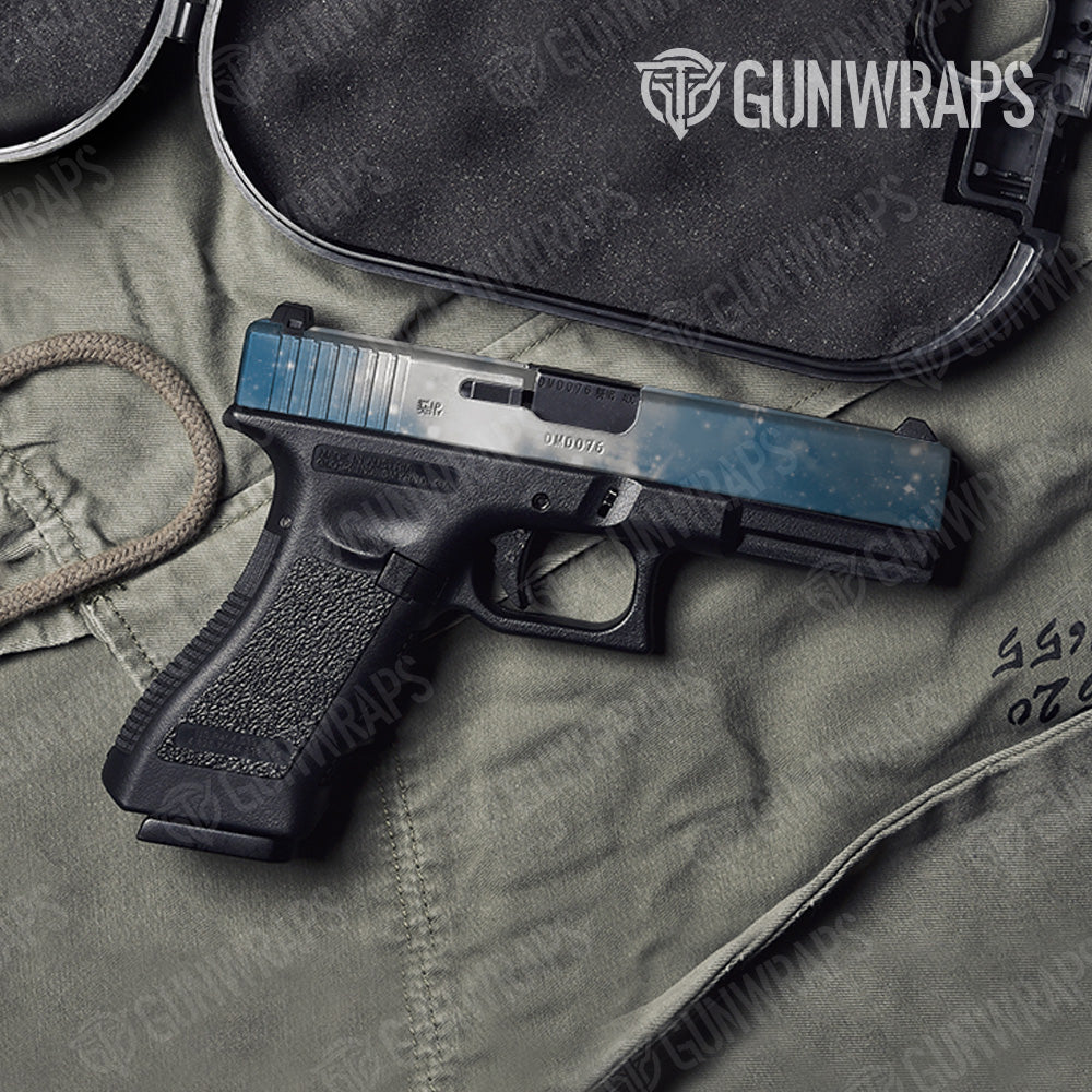 Pistol Slide Galaxy Light Blue Gun Skin Vinyl Wrap
