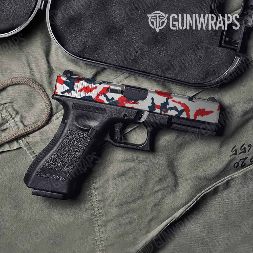 Pistol Slide Erratic America Camo Gun Skin Vinyl Wrap