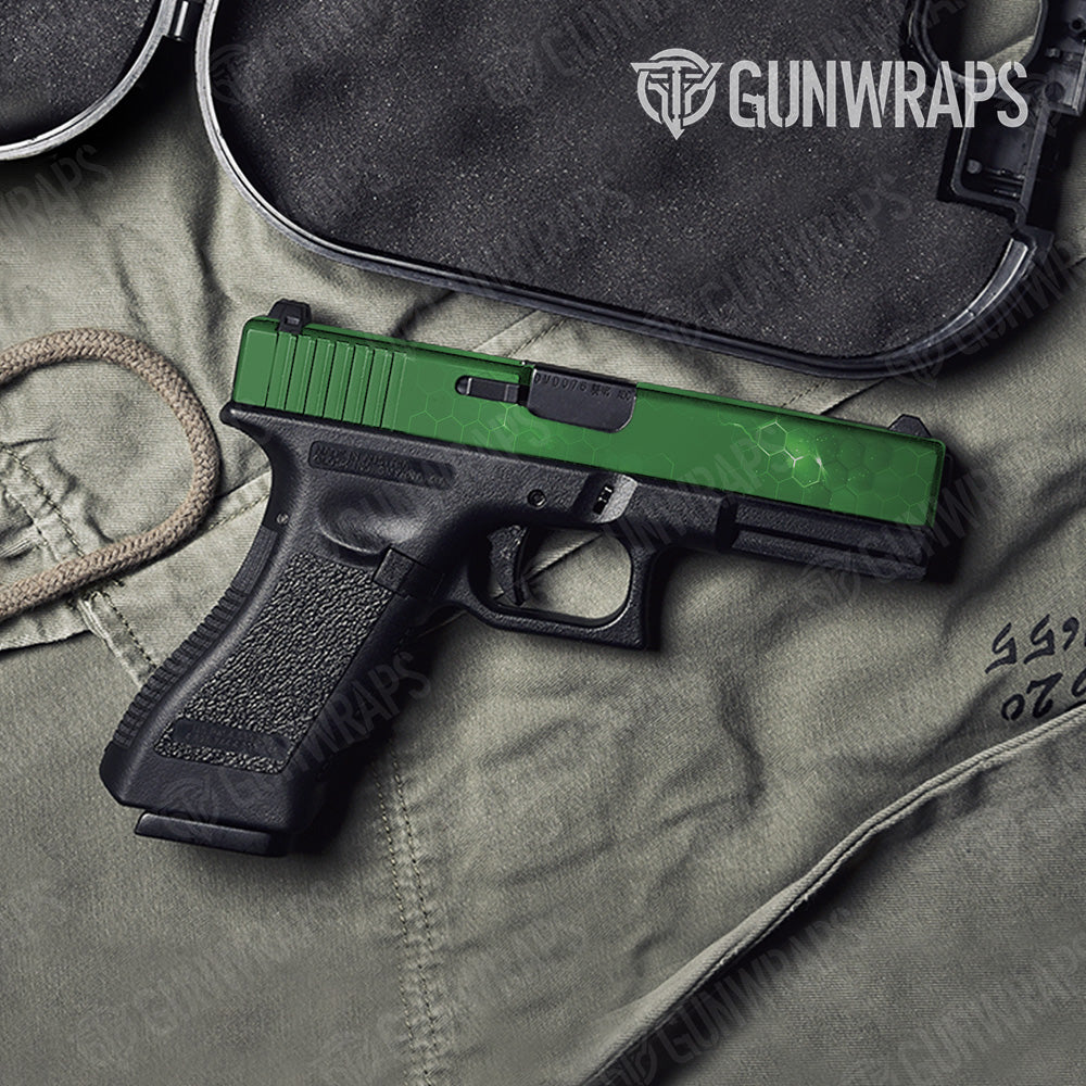Pistol Slide Hex Electric Green Gun Skin Vinyl Wrap
