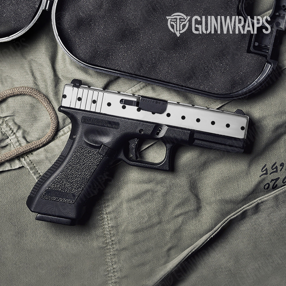 Pistol Slide Dotted White Gun Skin Vinyl Wrap Sale