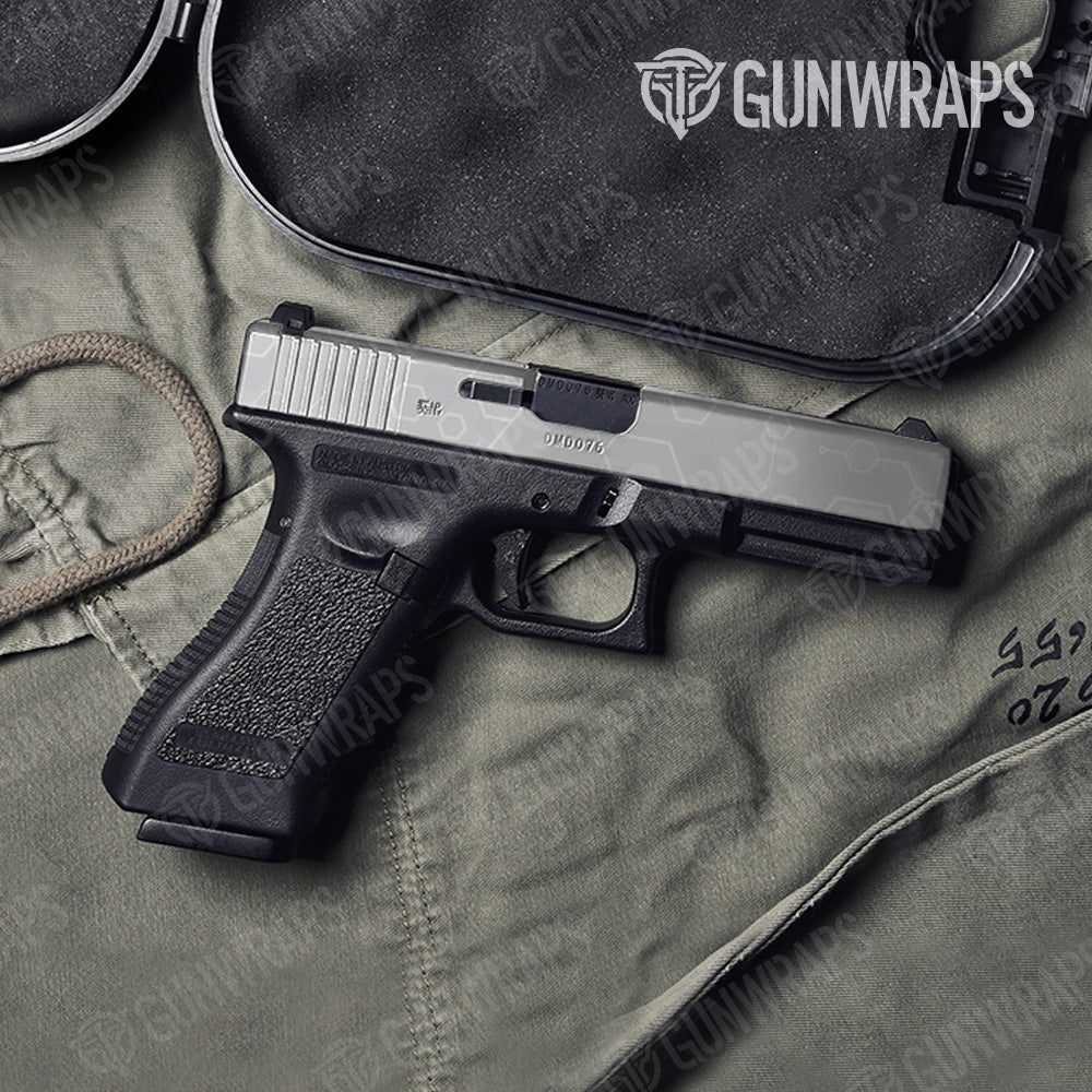 Pistol Slide Hex DNA Elite White Gun Skin Vinyl Wrap