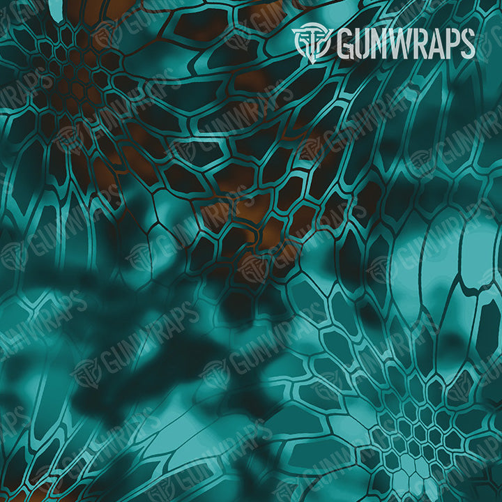 Pistol Slide Kryptek Turquoise Camo Gun Skin Vinyl Wrap