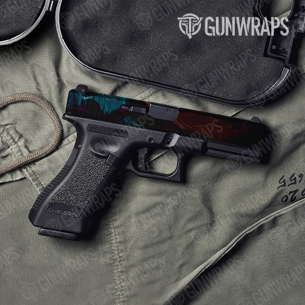 Pistol Slide Paint Splatter Midnight Gun Skin Vinyl Wrap