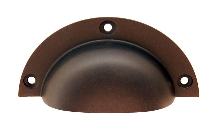 Large Stamped Brass Bin Pull ~ 3-3/4″ Wide
