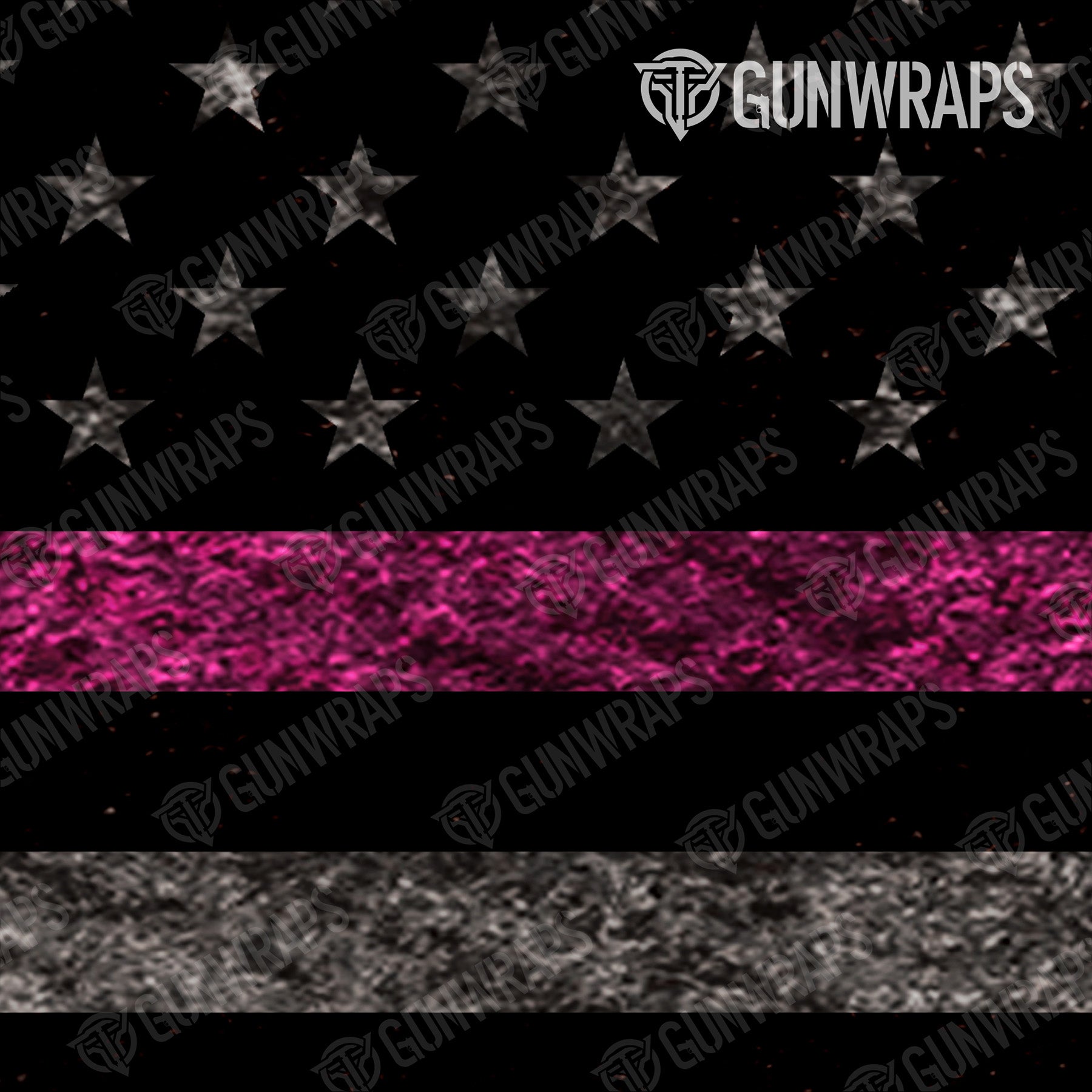 Pistol Slide Patriotic Pink Flag Gun Skin Vinyl Wrap