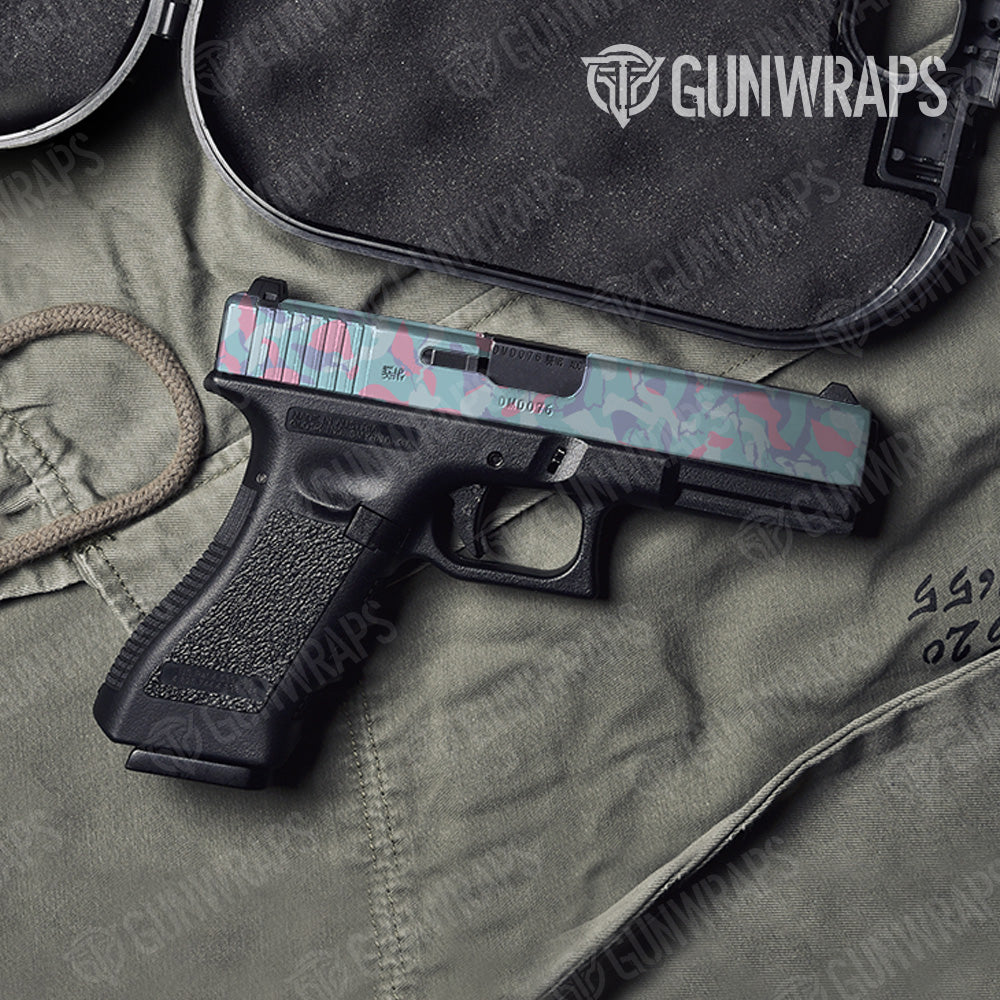 Pistol Slide Ragged Cotton Candy Camo Gun Skin Vinyl Wrap