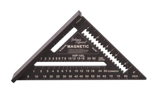Magnetic 7″ Aluminum Laser Etched Rafter Square