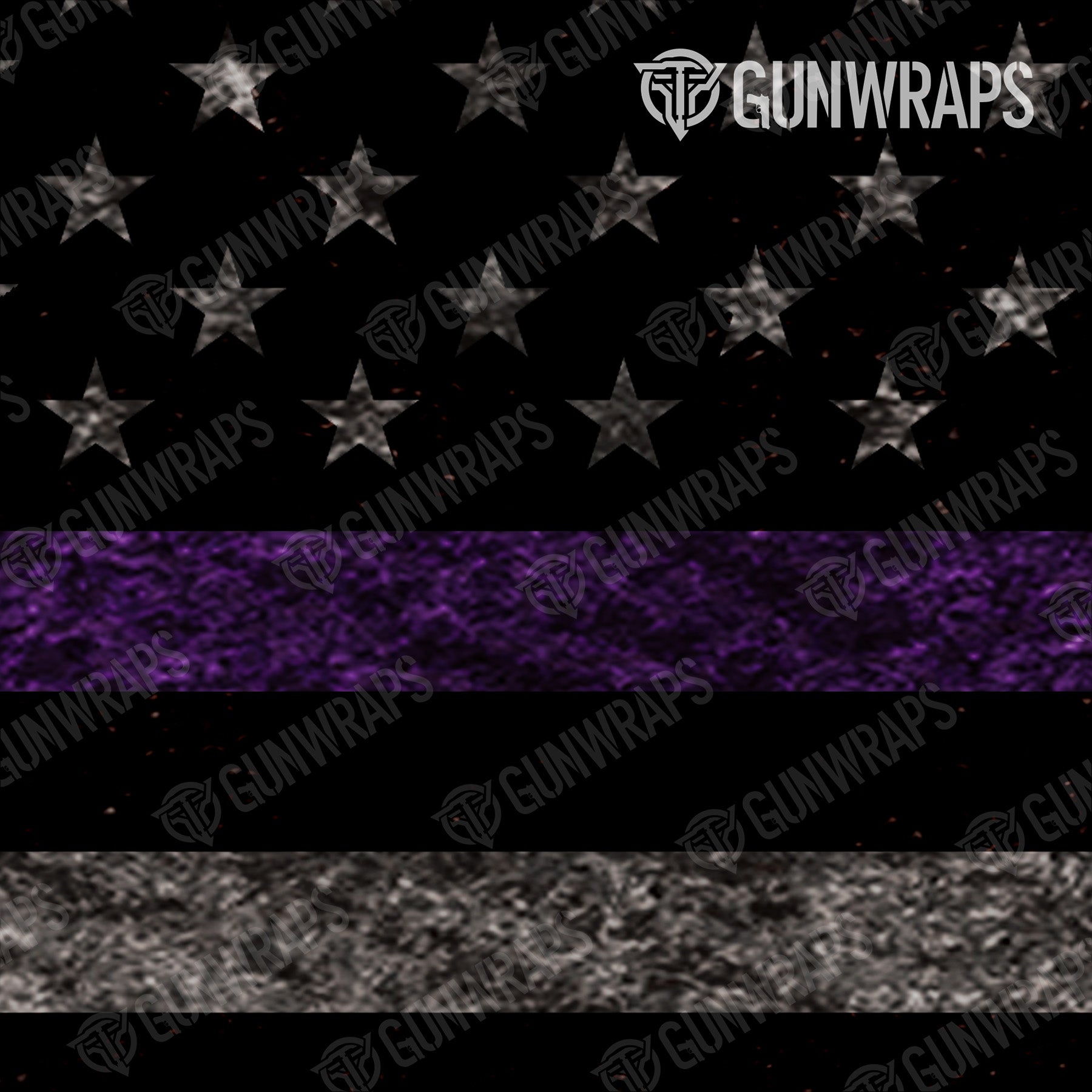 Pistol Slide Patriotic Purple Flag Gun Skin Vinyl Wrap