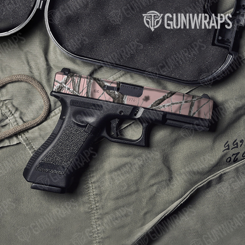 Pistol Slide Nature Pink Snowstorm Camo Gun Skin Vinyl Wrap