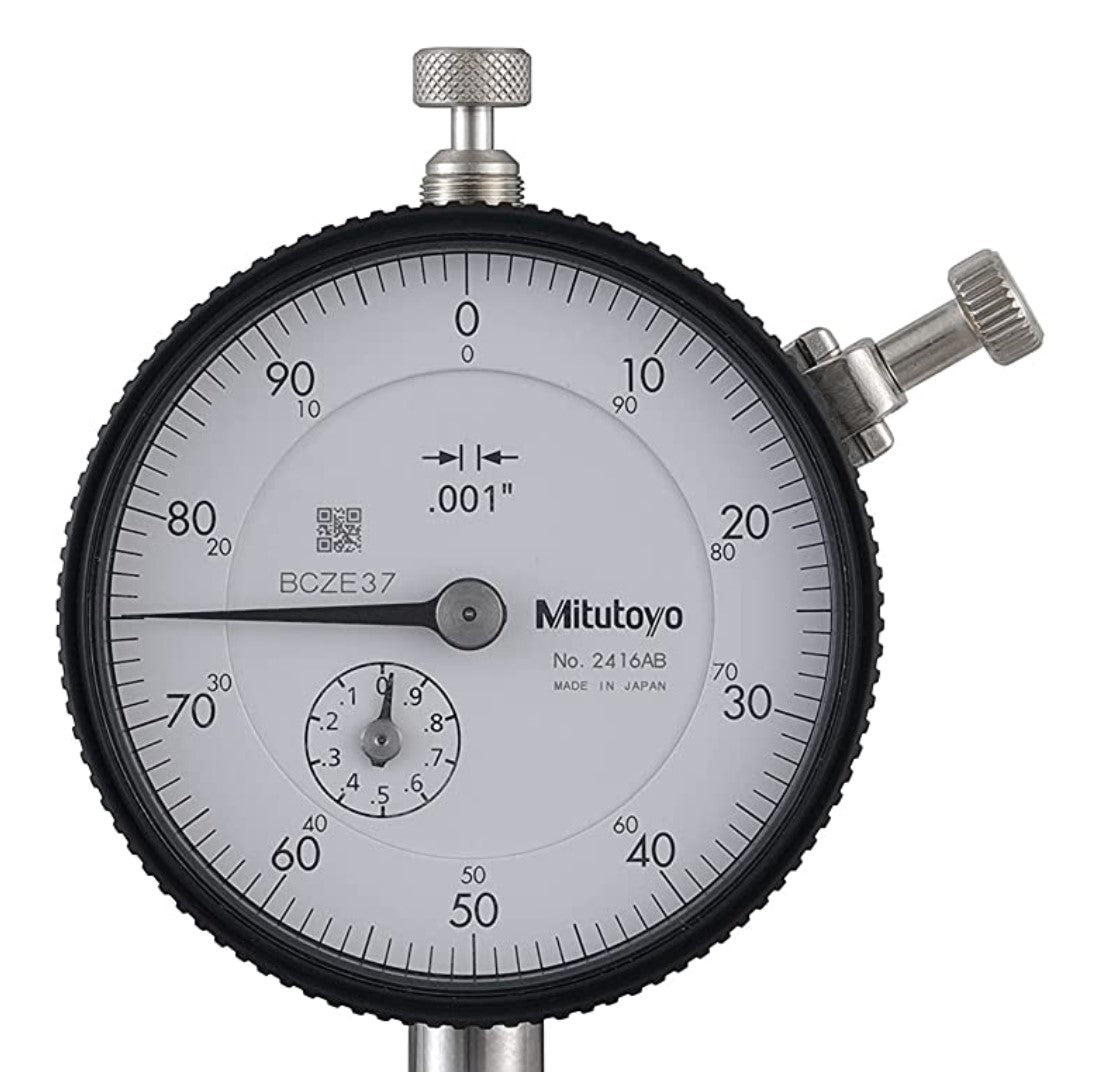 2416AB Mitutoyo Dial Indicator, 1″ Range / .001″ Grad
