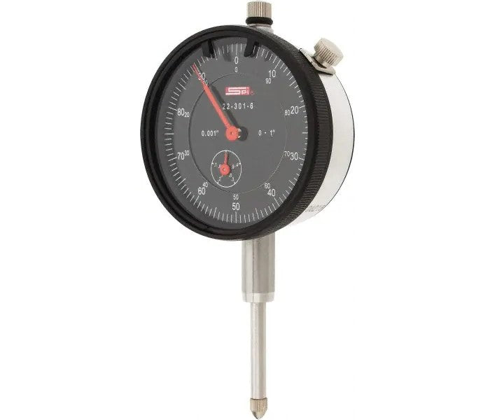 22-301-6 SPI Deluxe Dial Indicator 1″ Range, 0-100, .001″ Grad