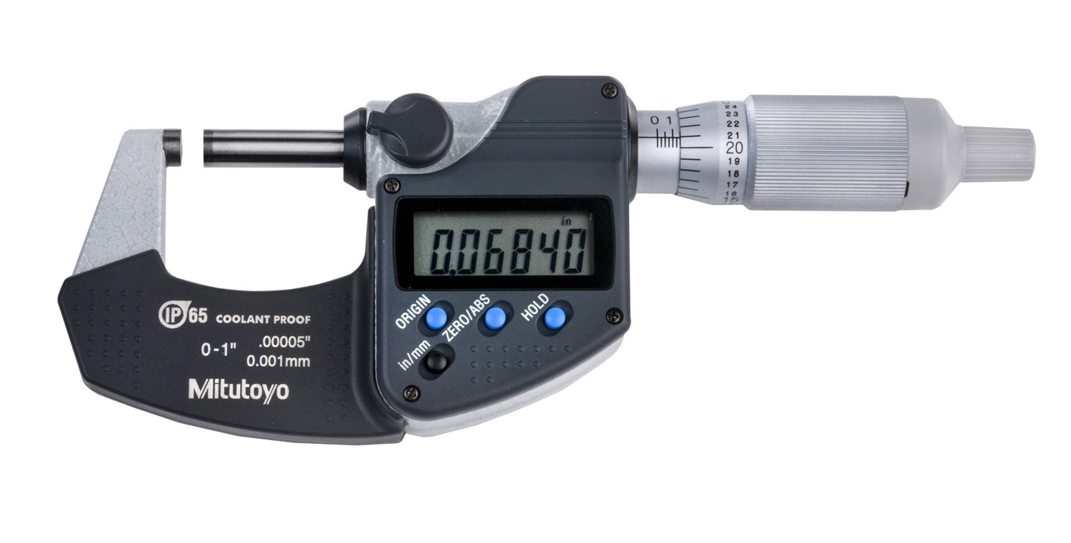 293-344-30 Mitutoyo Coolant Proof Micrometer 0-1″