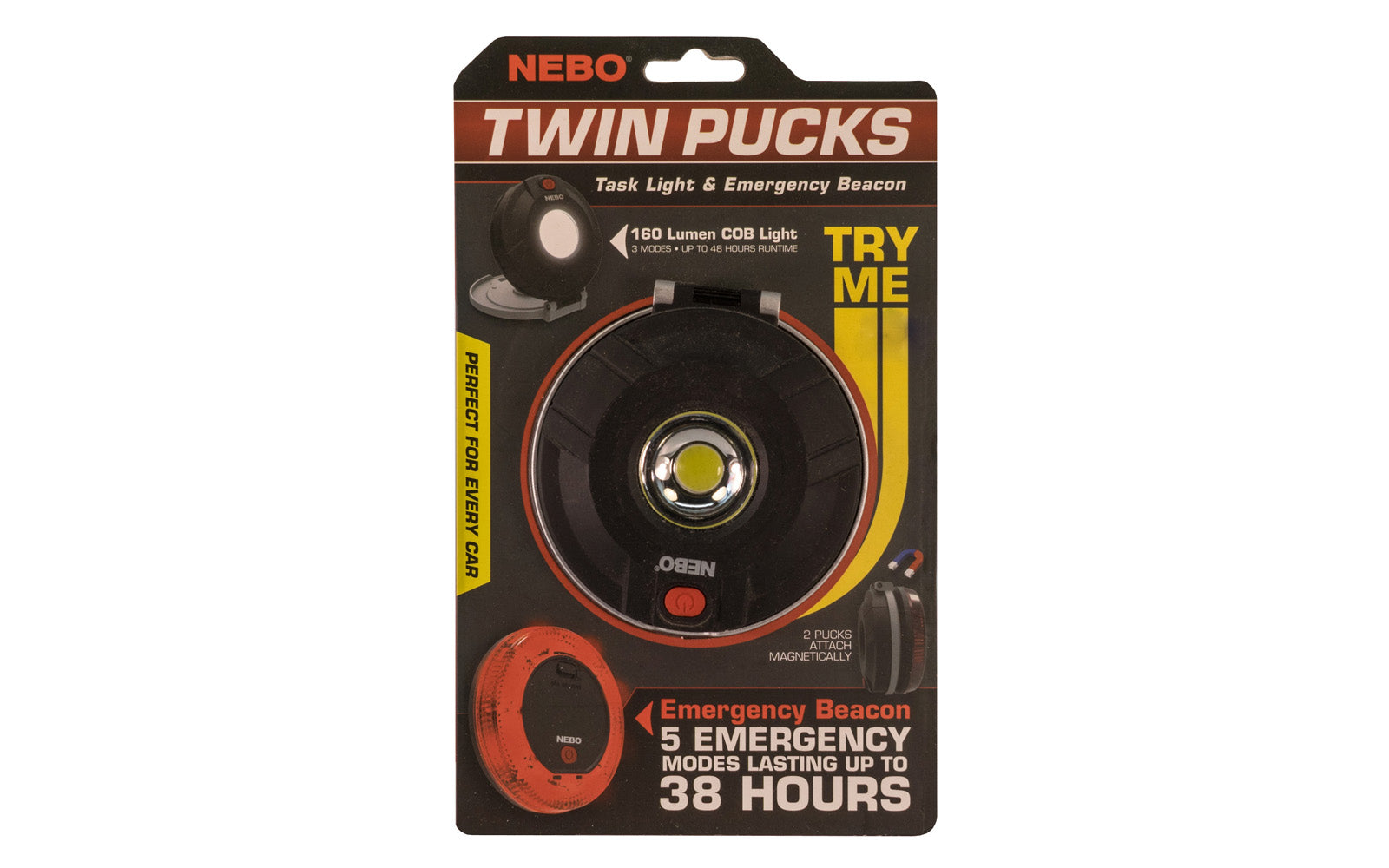 Nebo “Twin Pucks” Task Light & Emergency Beacon