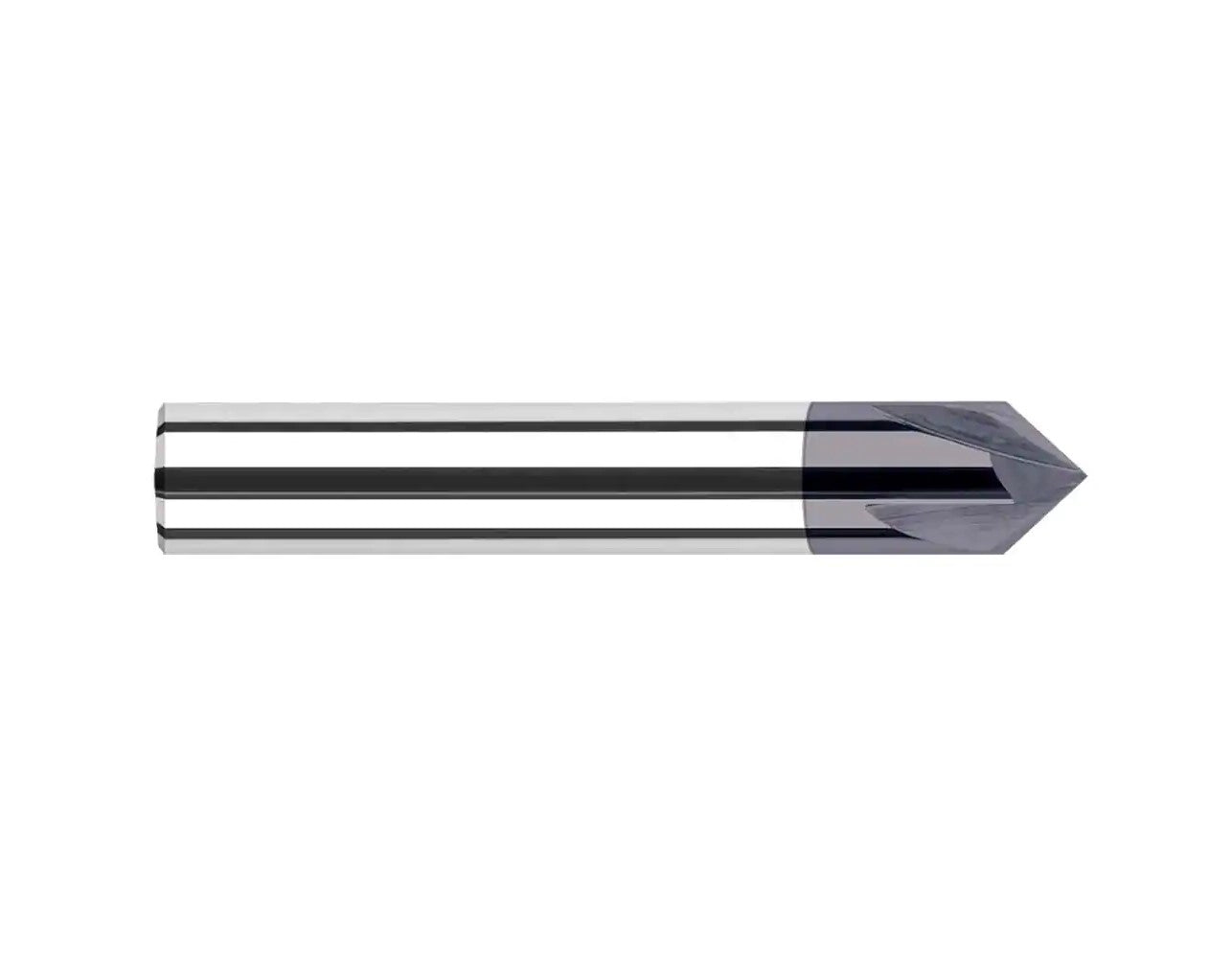 47645-C3 AlTiN Coated Chamfer Mill, 2 Flutes, 1/4″ Shank