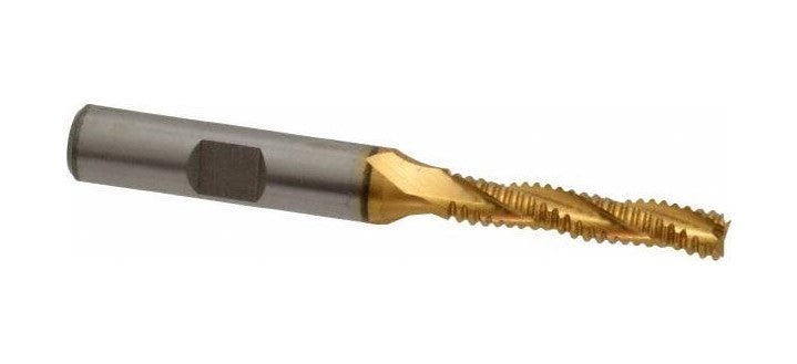 47-522-8 M-42 Cobalt TiN Coated Roughing End Mill 1/4″ x 3-1/8″ OAL