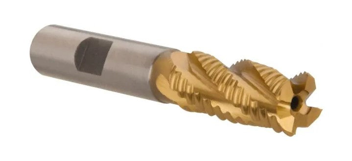 47-530-1 M-42 Cobalt TiN Coated Roughing End Mill 9/16″ x 3-3/8″ OAL