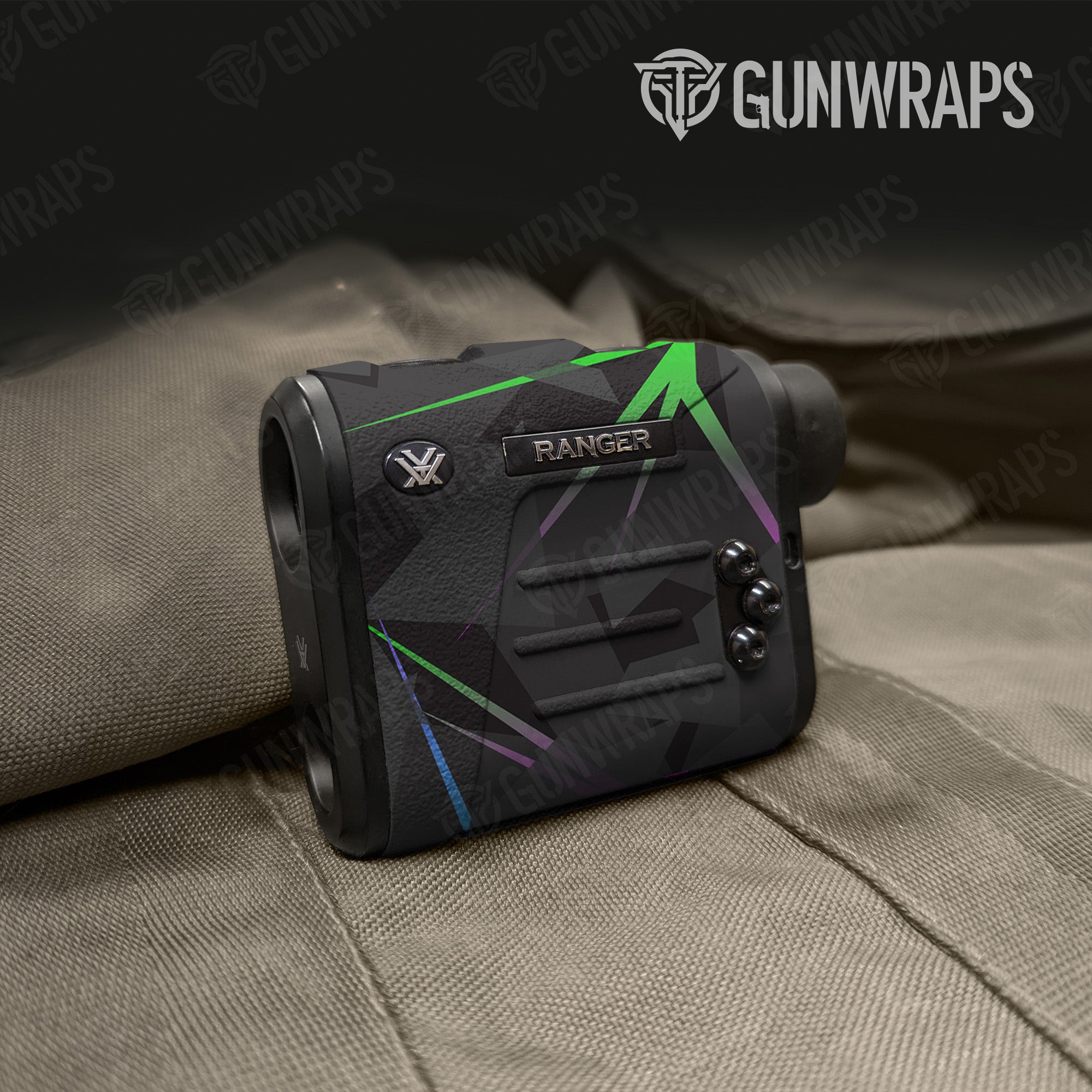 Rangefinder Shattered Laser Elite Black Retro Gun Skin Vinyl Wrap