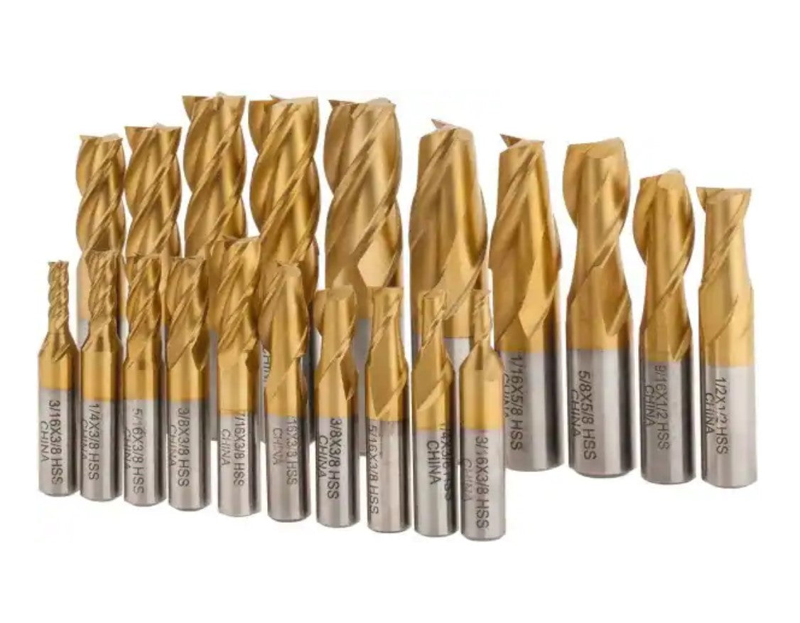 51-480-2 TiN Coated 2 & 4-Flute Square End Mill Set